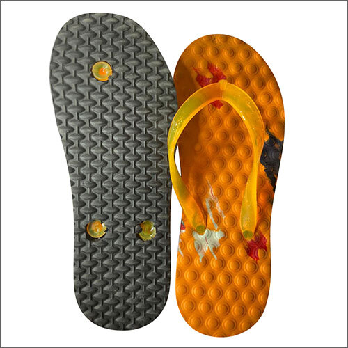 Yellow Rubber Slipper Size: Customized