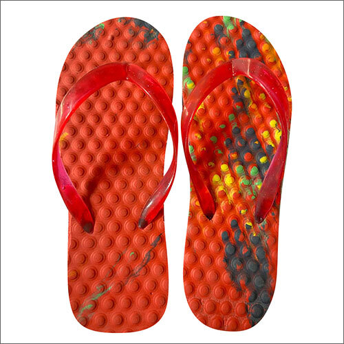 Orange Rubber Slipper Size: Customized