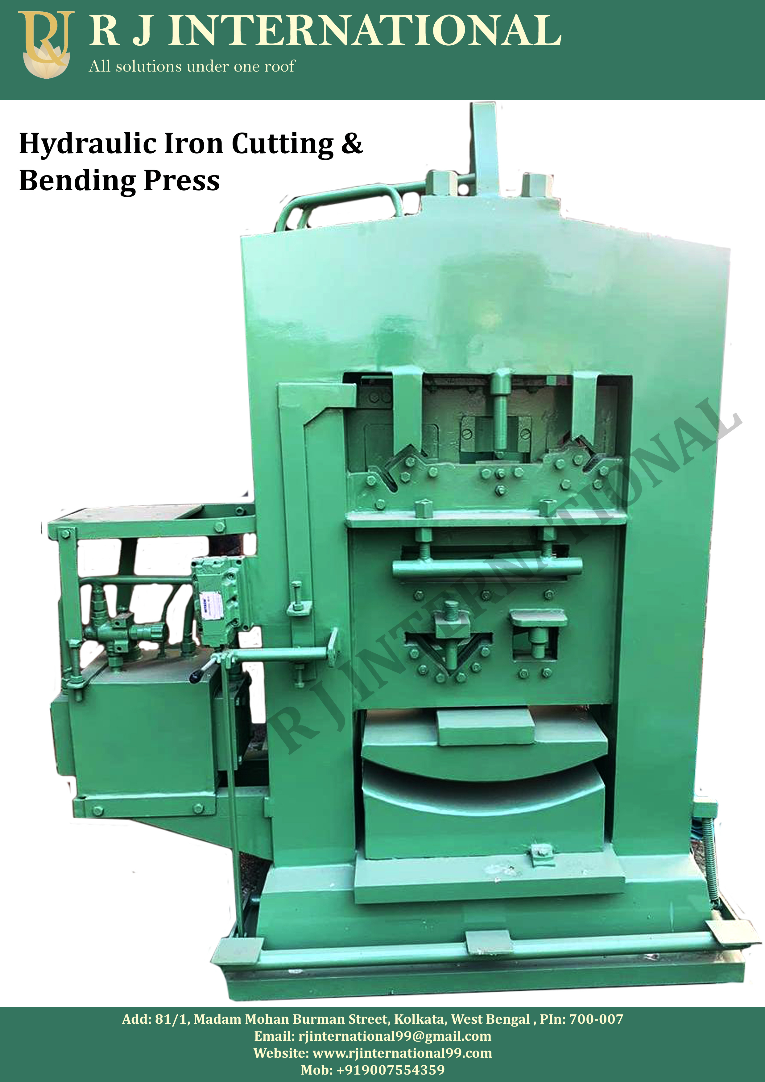Hydraulic Press Machine - 1500x1050x1900 Mm, 48 Inch Max Opening, 50-250 Mm Nominal Force, 5 Hp Hydraulic Power, 440 Volt Usage, 1200 Kg Weight