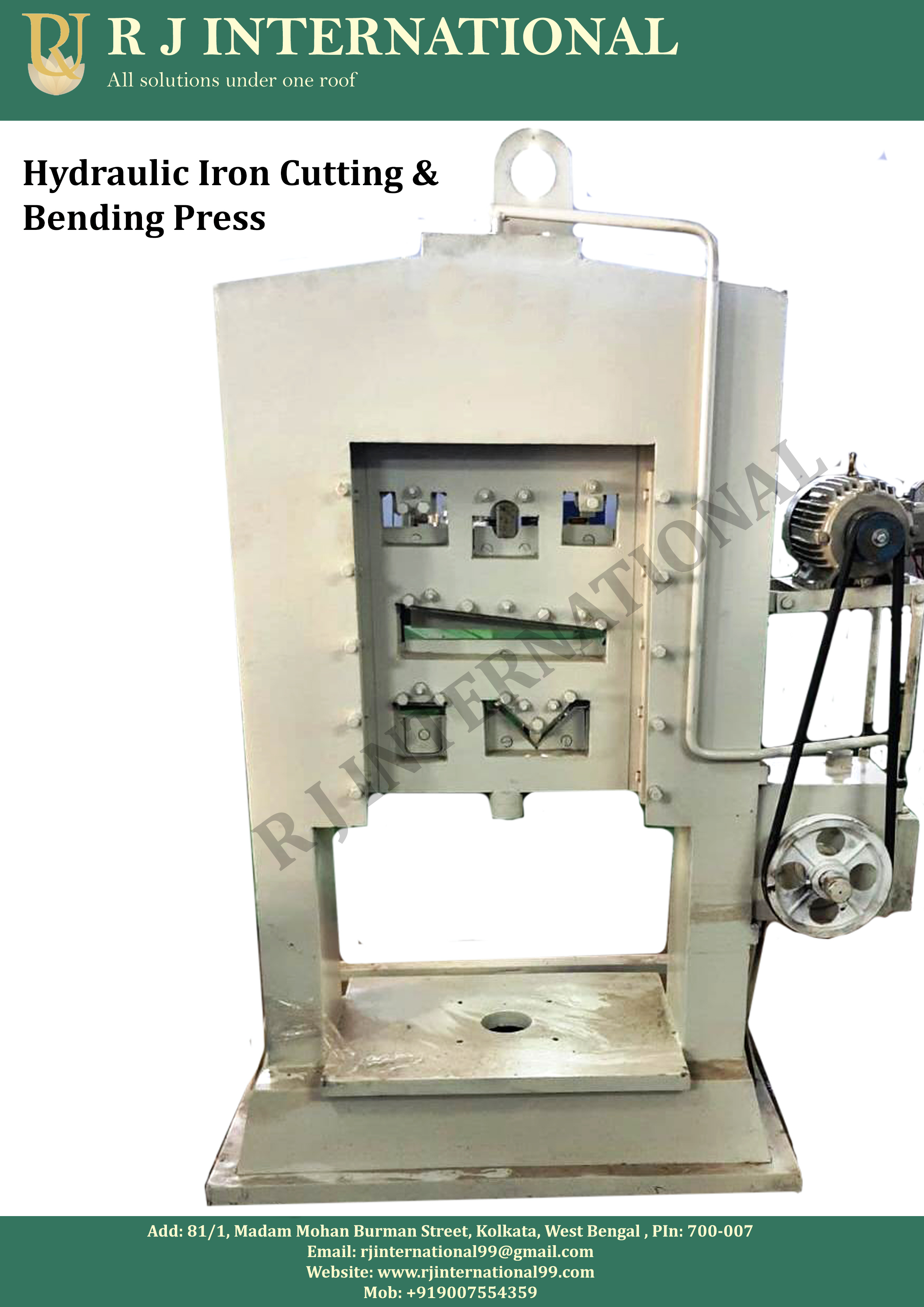 Hydraulic Press Machine - 1500x1050x1900 Mm, 48 Inch Max Opening, 50-250 Mm Nominal Force, 5 Hp Hydraulic Power, 440 Volt Usage, 1200 Kg Weight
