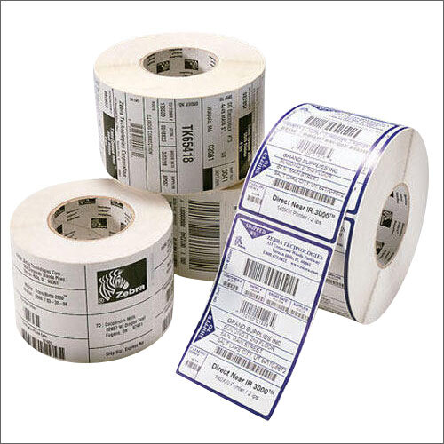 White Printed Barcode Label