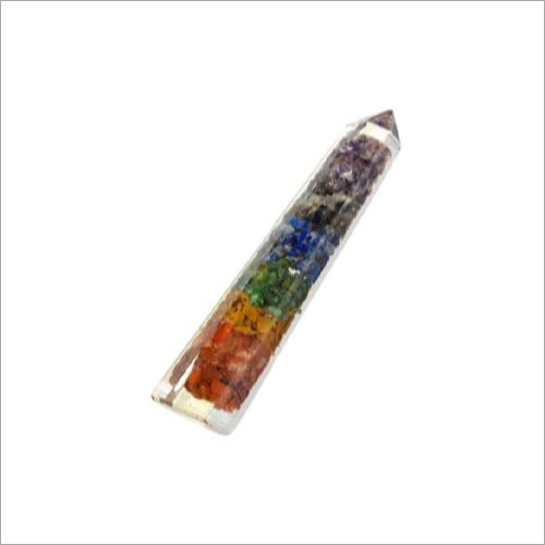 Seven Chakra Orgonite Wand - Grade: Premium