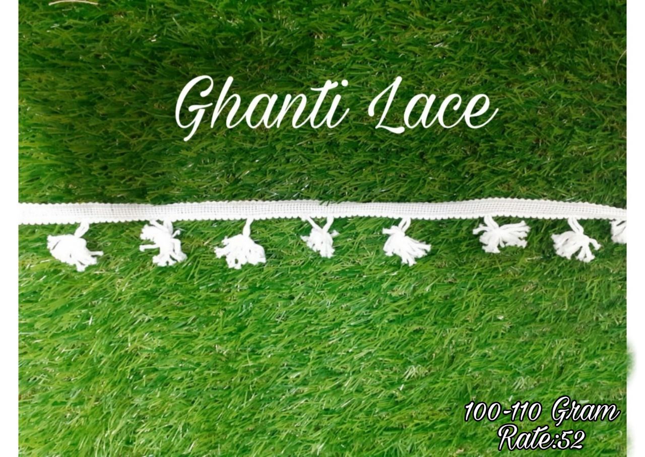 Pom Pom Laces - Nylon Material, 25 Meter Length, 1.5 To 2 Inches Width | White Color, One Sided Design, Exquisite Pom Pom Detailing For Crafts