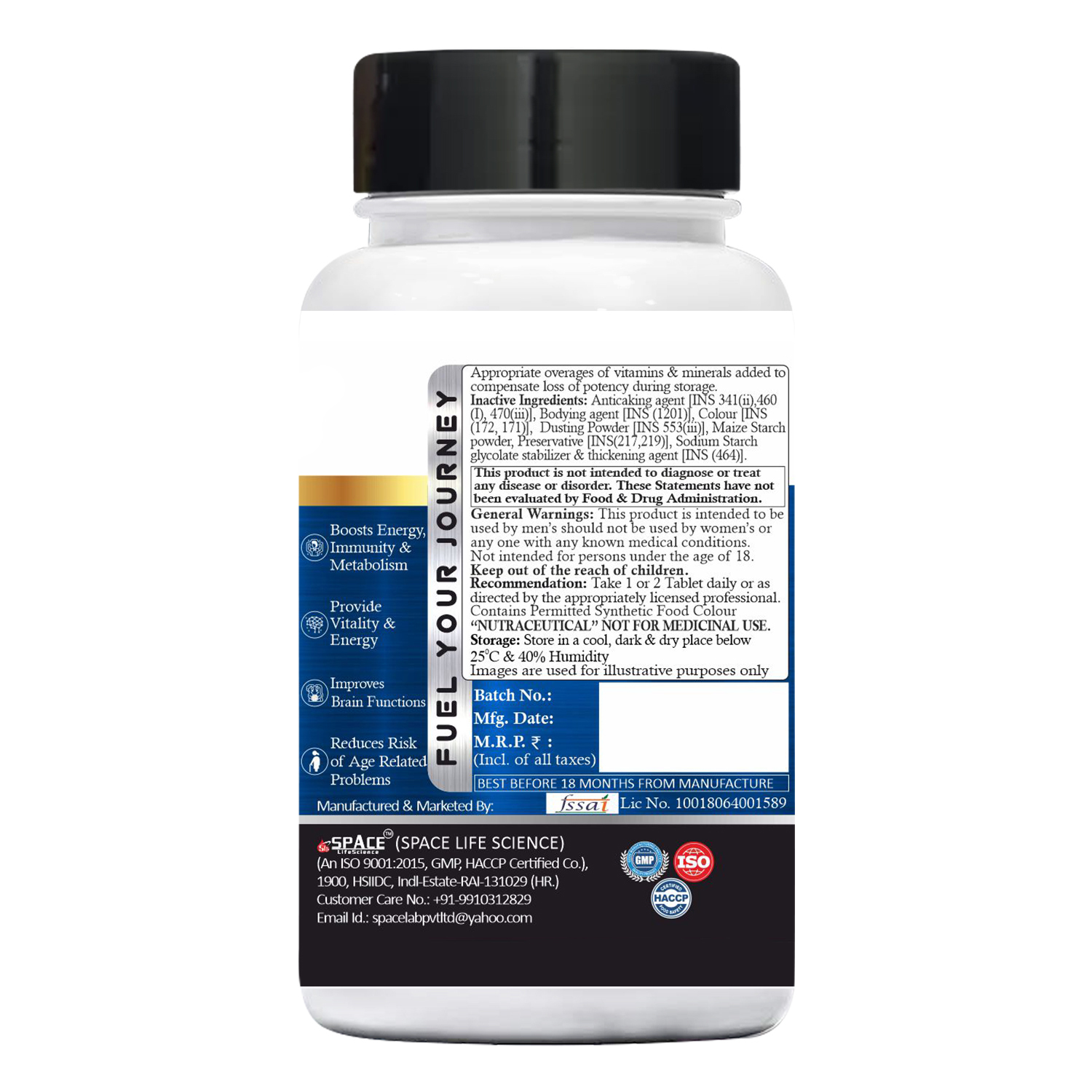 Multivitamin Multimineral Amino Acids Dosage Form: Tablet