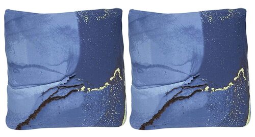 स्क्वायर पॉलिएस्टर डेकोरेटिव कुशन कवर 16.5X16.5 इंच मार्बल फिनिश