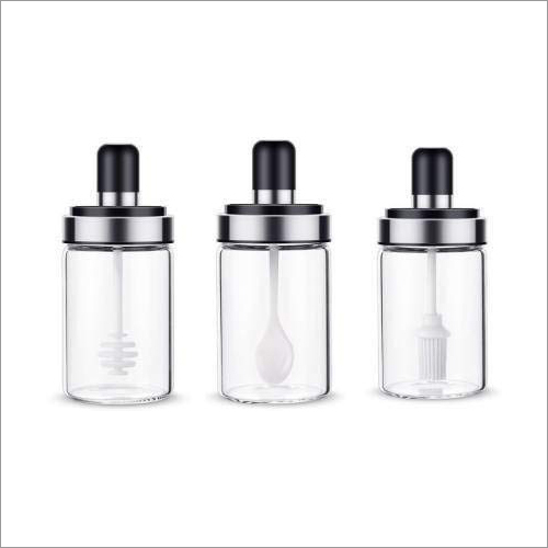 Glass 3 Pcs Borosilicate Jar Set