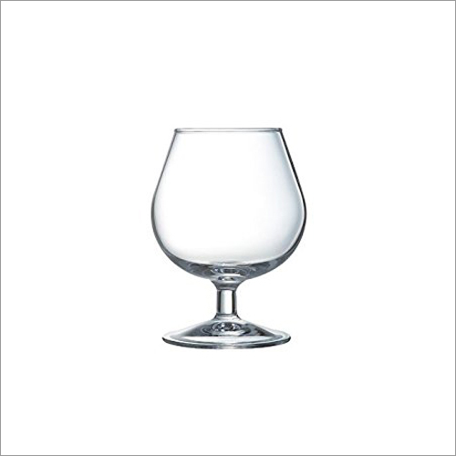 Toughened Glass Brandy Glass - 250 Milliliter Capacity | Transparent Design, Durable Material