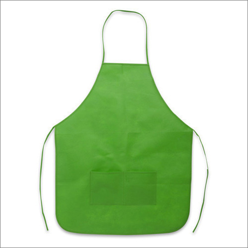 Green Non Woven Disposable Apron - 31 Inches | Kitchen Use, Eco-Friendly Material, Easy Clean-Up