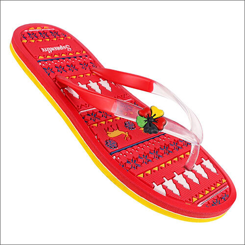 Ladies Printed Slipper - Rubber Material Customized Size | Pu Upper Stylish Design For Women