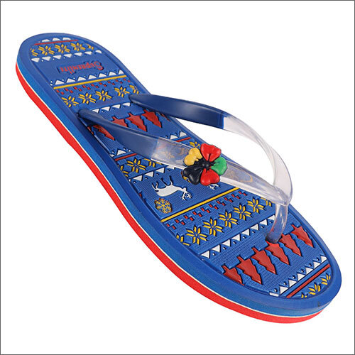 Ladies Printed Slipper - Rubber Material Customized Size | Pu Upper Stylish Design For Women