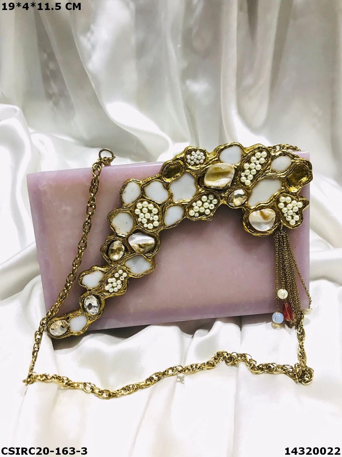 Multi Party-wear Stylish Resin Clutch Bag