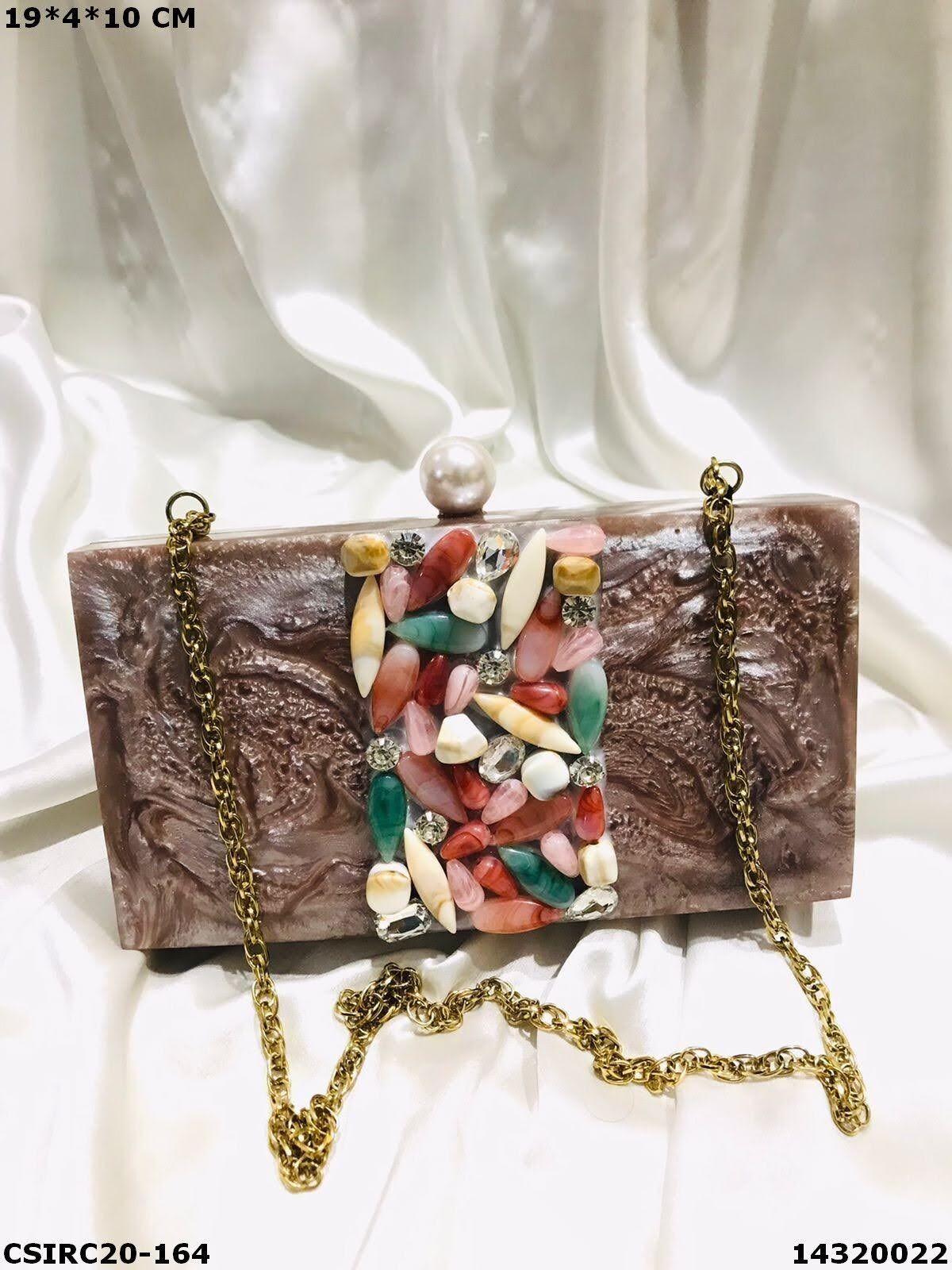 Multi Party-wear Stylish Resin Clutch Bag