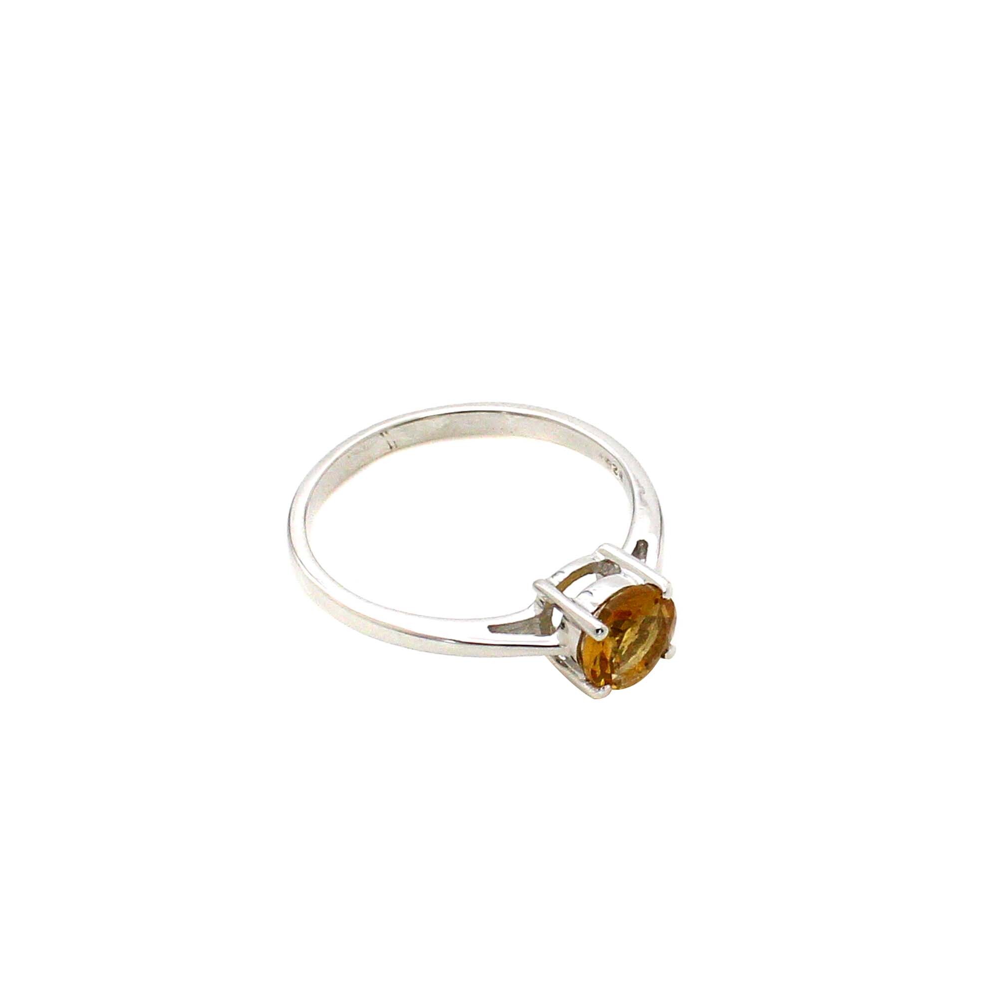 Golden Topaz Silver Ring