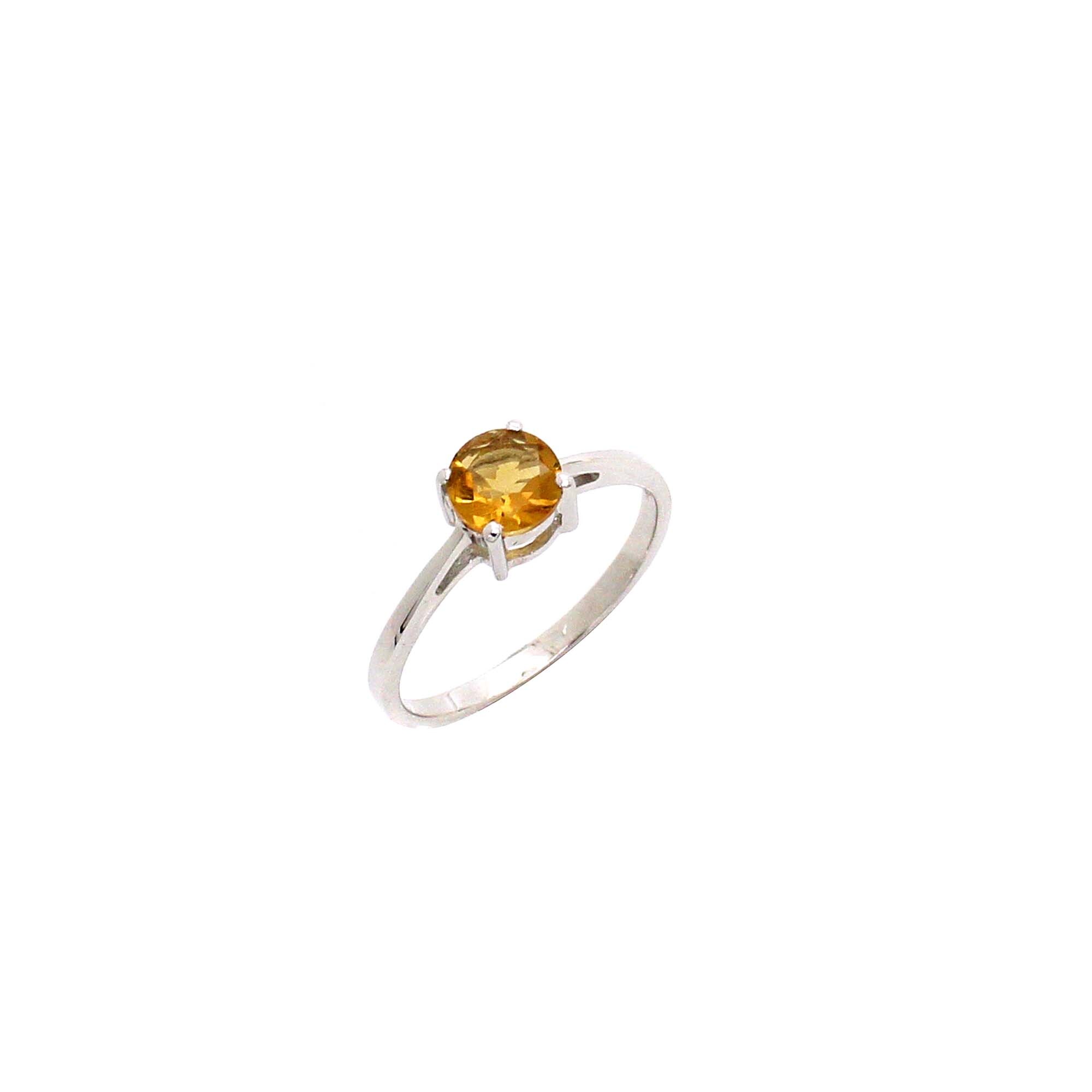 Golden Topaz Silver Ring