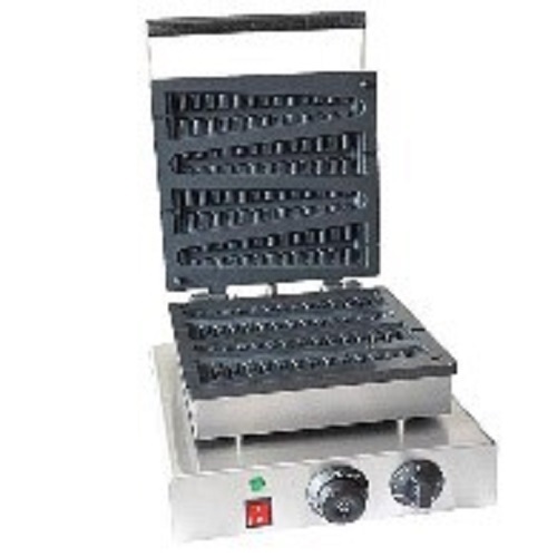Lolly Waffle Baker - Stainless Steel, 12x12x9 Inches | 2 Kw, 220V Single Phase, Adjustable Temperature 50-300C
