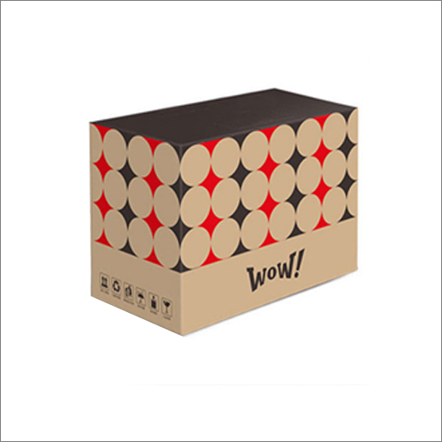 Printed Corrugated Box - Paper Material, Rectangular Shape, Brown Color | Special Effects Printing for Gift Packaging