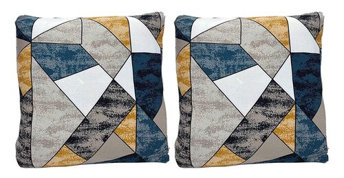 मल्टीकलर हाउस ऑफ़ क्विर्क पॉलिएस्टर थ्रो पिलो केस प्रिंटेड कुशन कवर होम सोफा डेकोरेटिव 16.5X16.5 इंच