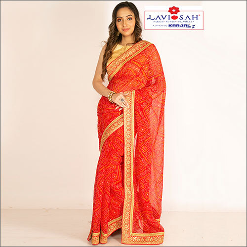 Cotton Bhandej Saree