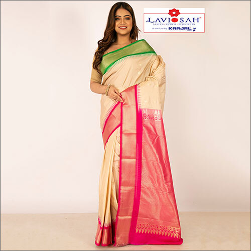 कॉटन हैंड वोवन सिल्क साड़ी