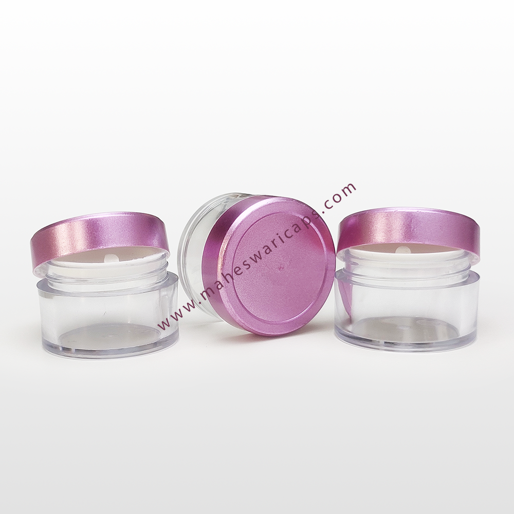 Amber Acrylic San Jar - 15g Capacity Round Shape Custom Color Caps Available | Nontoxic Perfect For Lip Balms And Creams Premium Quality Finish