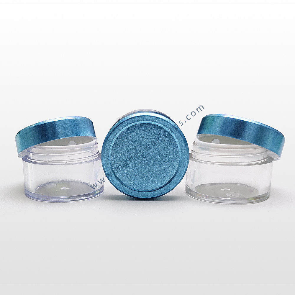 Amber Acrylic San Jar - 15g Capacity Round Shape Custom Color Caps Available | Nontoxic Perfect For Lip Balms And Creams Premium Quality Finish