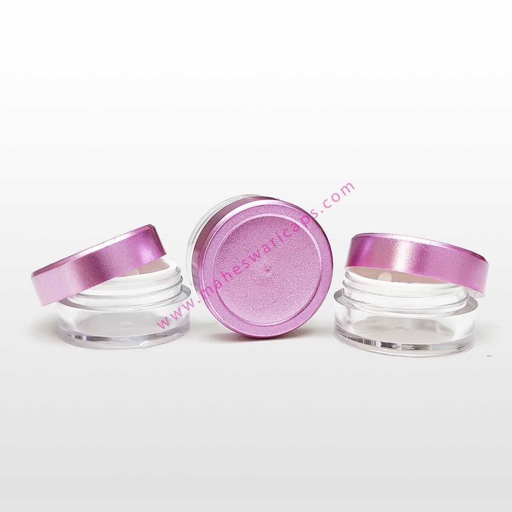 Transparent Acrylic San Jar For Cosmetic Packaging With Spray Cap - 8gm Round Shape Inner Lid Eco-friendly Material Injection Molding Technique Multiple Color Options