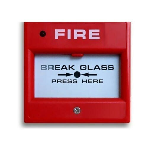 Manual Call Point - Durable Red Housing, Compact Wall-Mounted Design | Ideal for Home, Hotel, Industry, and Commercial Use, Easily Accessible Emergency Activation
