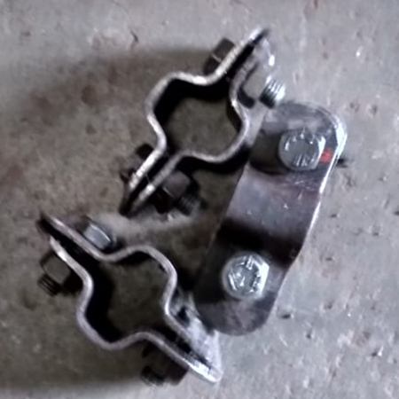Industrial Clips - Mild Steel | 30mm-100mm Height, Silver/Grey, Double Saddle Clamp, Heavy-Duty Design, Galvanized, ISO 1461, Zinc Plated, U-Shaped Fastening