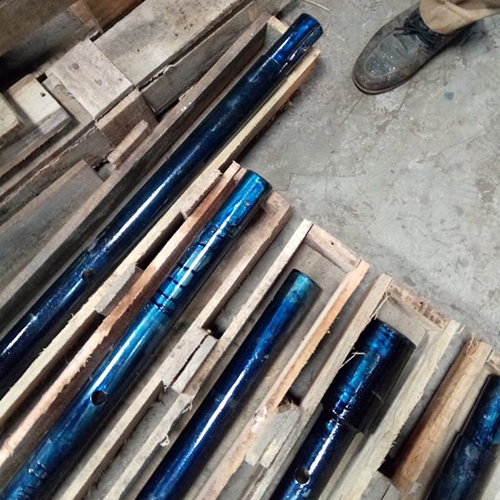 Industrial Shafts - Steel, Standard Dimensions, Blue/Metallic | Cylindrical Shape, ISO 9001 Compliant, Coated Surface, 1-Year Warranty