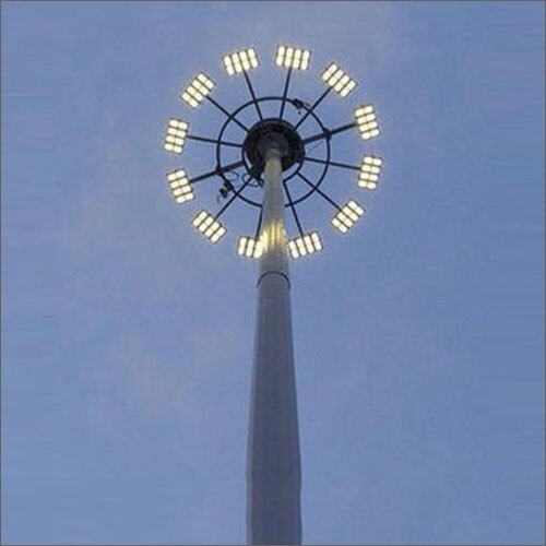 सिल्वर 14M माइल्ड स्टील इलेक्ट्रिक स्ट्रीट लाइटिंग पोल