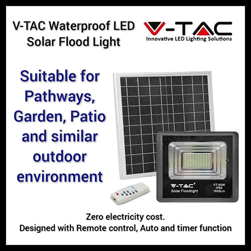 Black & Grey Solar Flood Lights