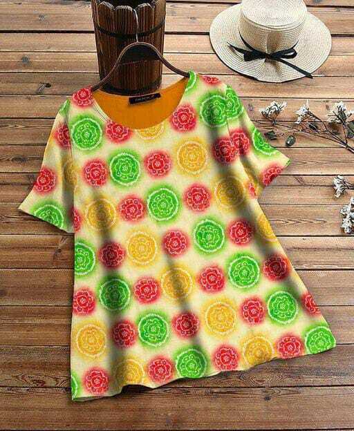 Ladies Top - Cotton With Print, High-quality Stitches, Available In Sizes M, L, Xl, Xxl