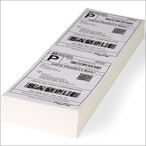 फैन फोल्ड थर्मल लेबल एप्लीकेशन: बारकोड प्रिंटिंग