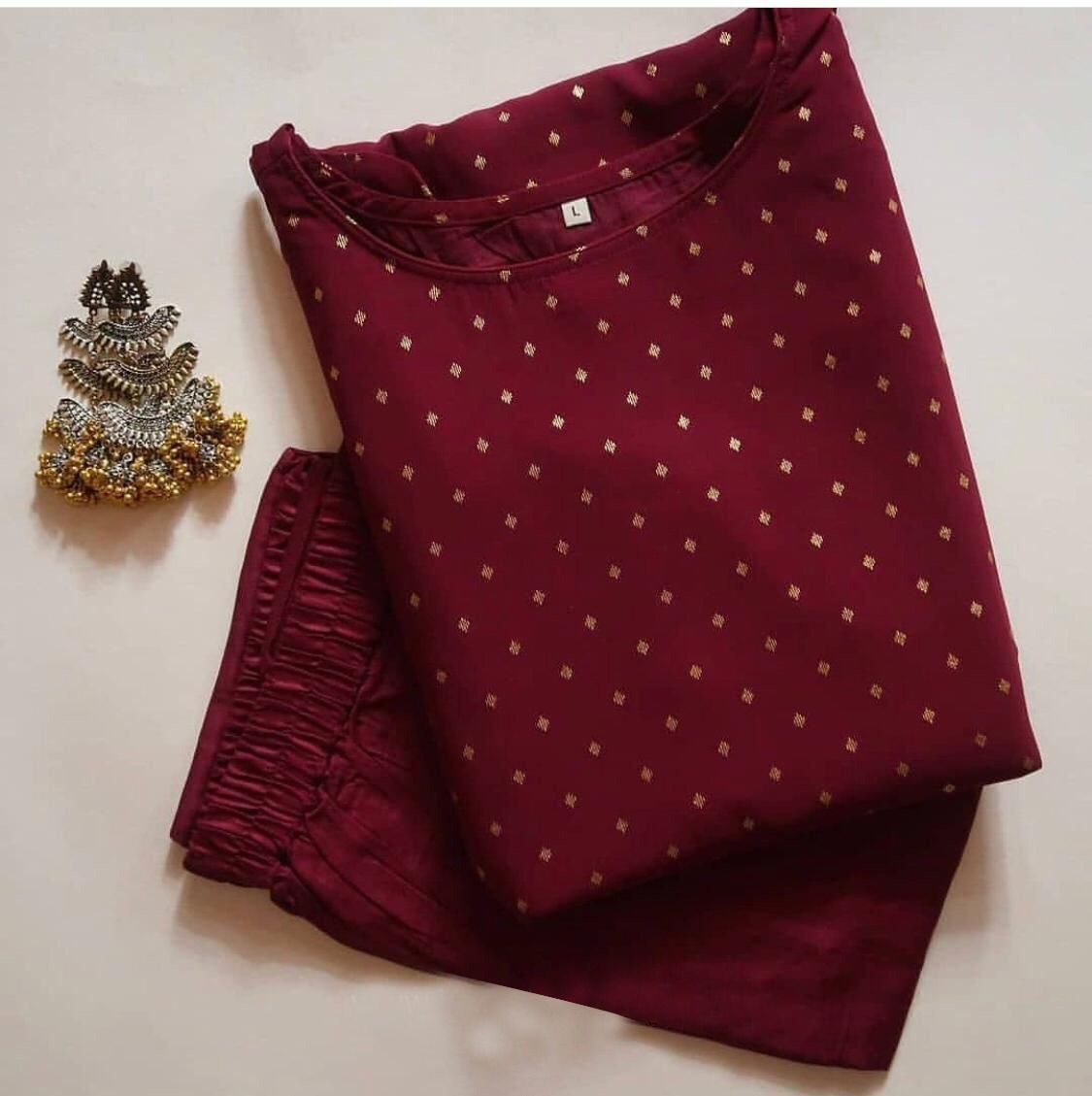 Kurta Pant - Pure Rayon Cotton With Foil Print, Sizes L(40) To Xxl(44), Available In 4 Colors, Breathable & Washable With Customized Logo