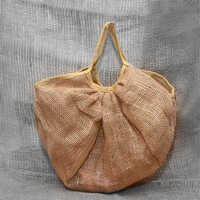 ब्राउन जूट नेट वेजिटेबल शॉपिंग बैग