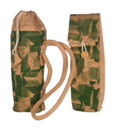 लंबे हैंडल के साथ हाई क्वालिटी बॉटल बैग और बटन के साथ फोल्डेबल बैग