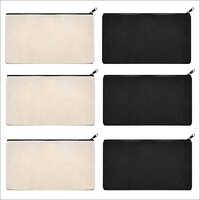 6 कैनवास ज़िपर पाउच सेट