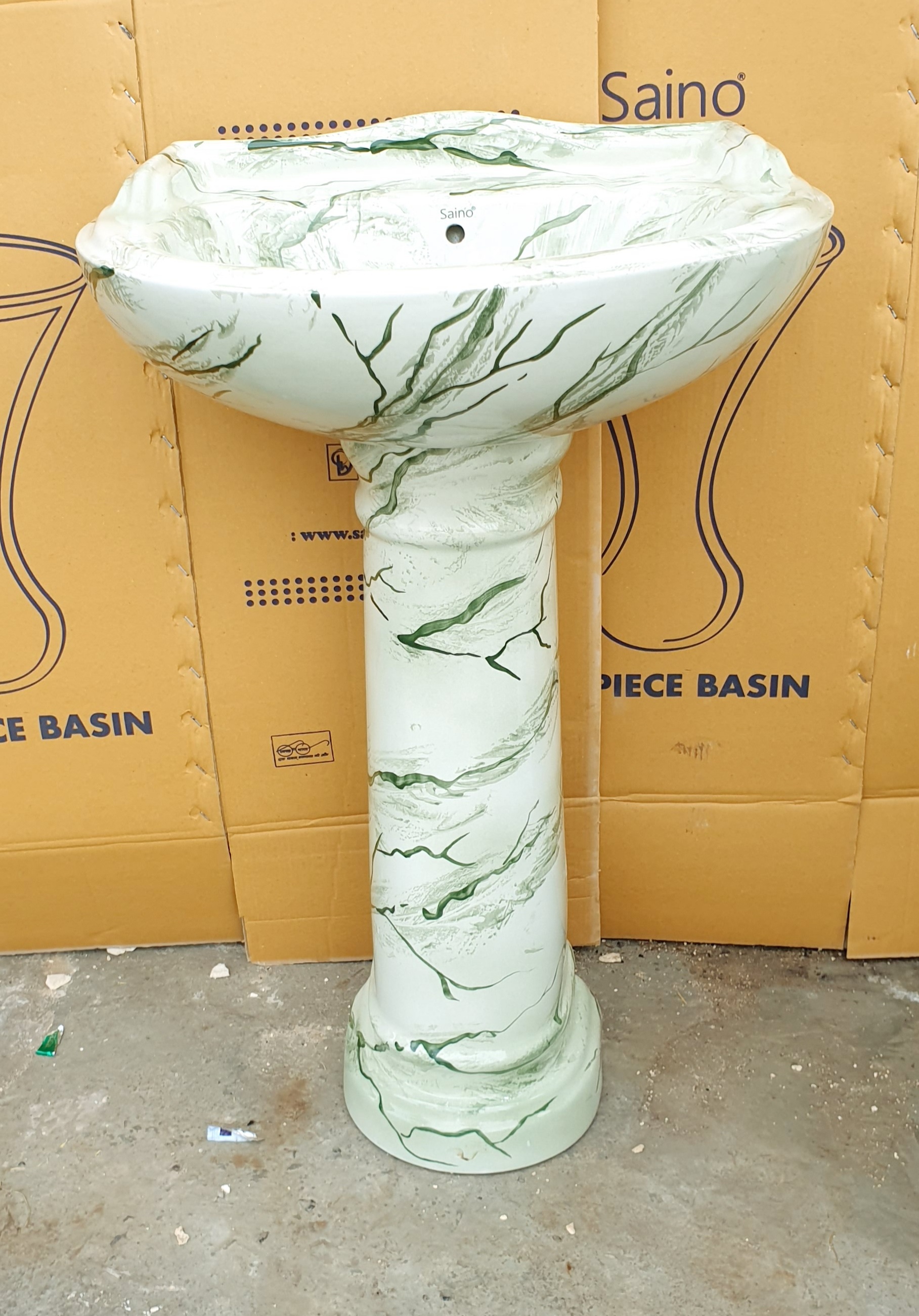 Ceramic Basin - 23 X 17 Inches, Round Shape, Lifetime Color Guarantee | Updated Designs, Variety Of Colors, Deck Mounted Installation