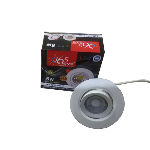 5w White Led Deep Light - Ceramic, Round Shape, Cool White, 1-year Warranty | Ideal For House Use, 50-pack Packaging