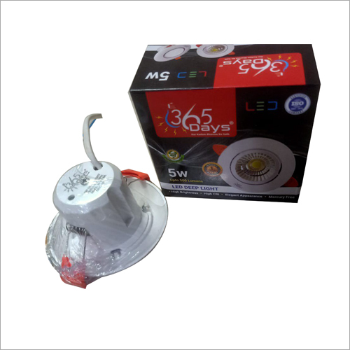 5w White Led Deep Light - Ceramic, Round Shape, Cool White, 1-year Warranty | Ideal For House Use, 50-pack Packaging