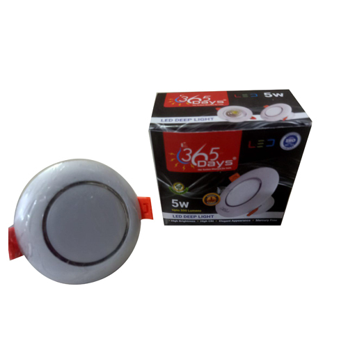 5w Led Deep Light - Ceramic Material, Round Shape, Cool White Color | 240v Input Voltage, Efficient Power Factor