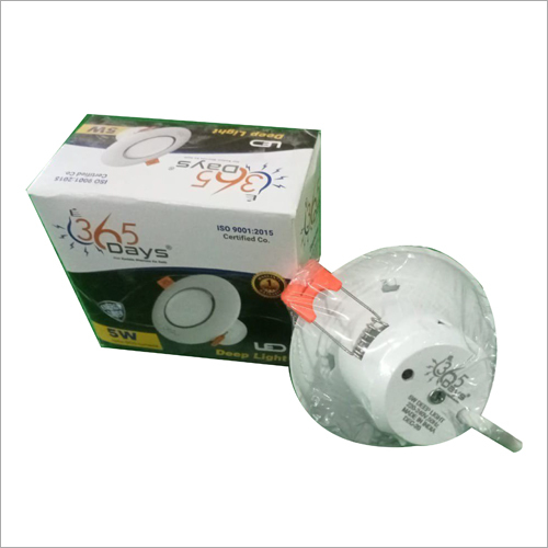 5w Led Deep Light - Ceramic Material, Round Shape, Cool White Color | 240v Input Voltage, Efficient Power Factor