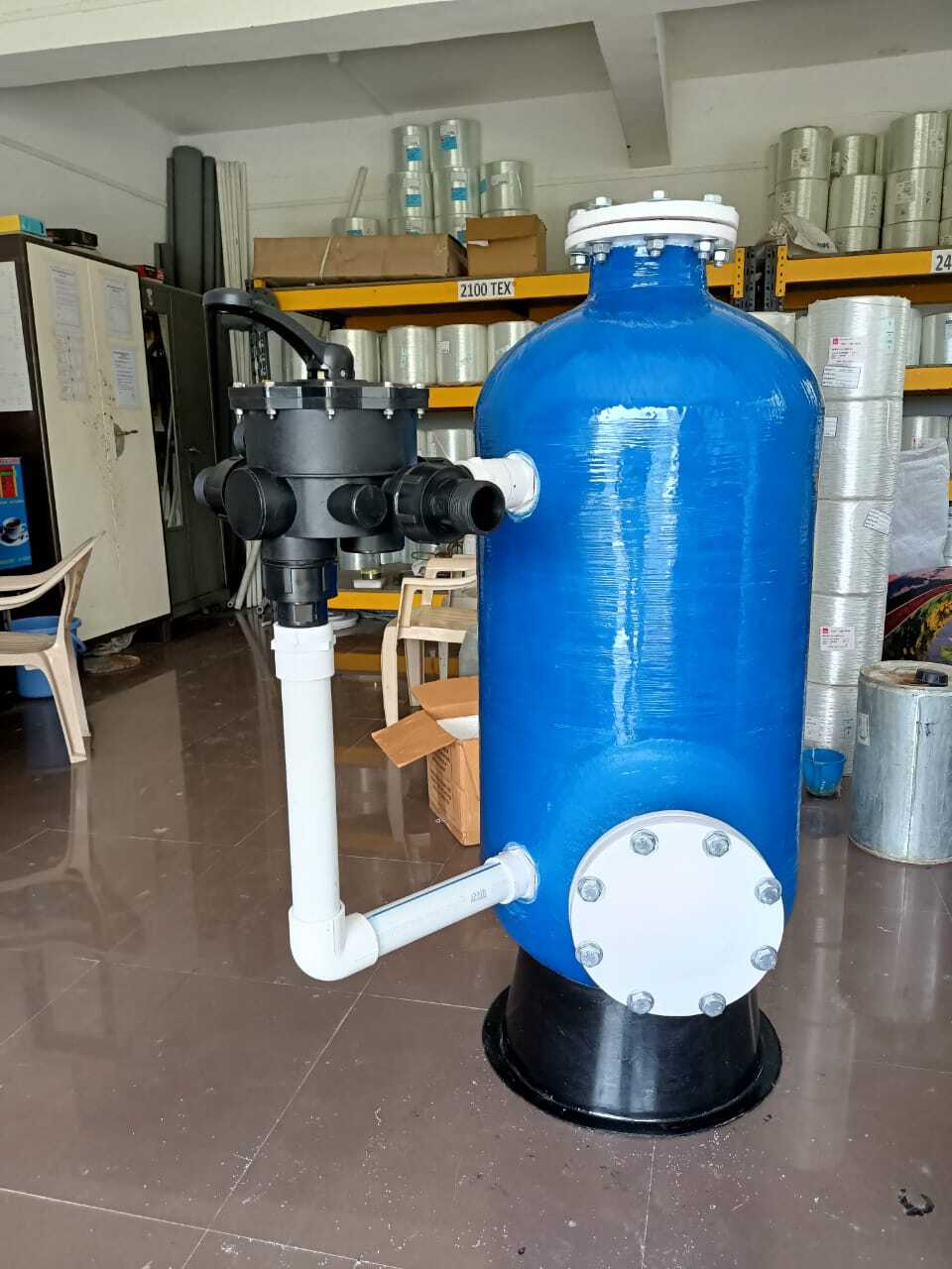 Drip Irrigation Sand Media Filter - Color: Blue & Black