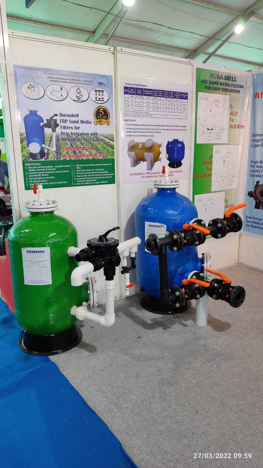 Drip Irrigation Sand Media Filter - Color: Blue & Black