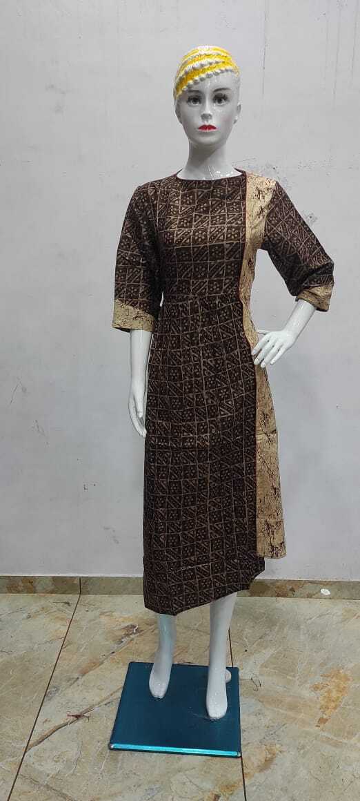 Ladies Kurti - Cotton And Rayon Blend, Size M To Xxl | Breathable, Washable, 3-4th Sleeve, Printed Design