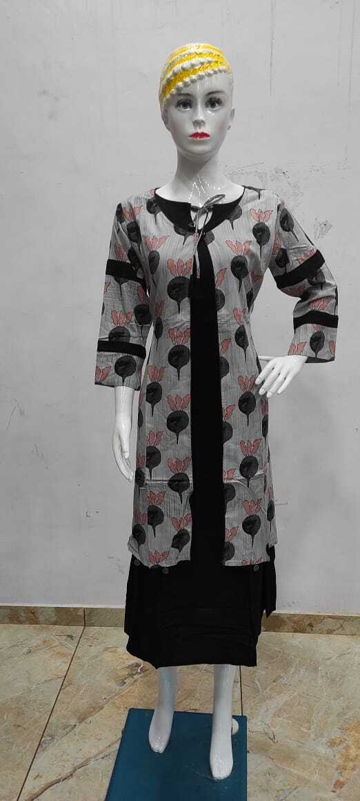 Ladies Kurti - Cotton And Rayon Blend, Size M To Xxl | Breathable, Washable, 3-4th Sleeve, Printed Design
