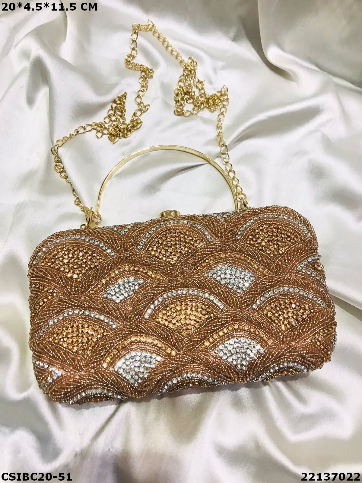 Designer Box Clutch - 20x4.5x11cm, Multi Color, Hand Made - Elegant Rectangle Shape, Unique Closure Style
