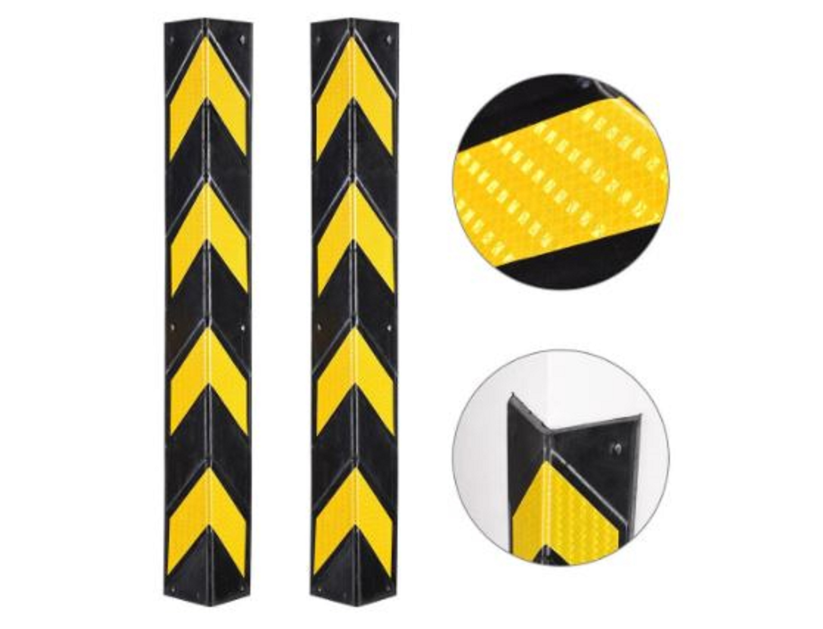 Wall & Round Pillar Guard - Rubber, 200 W X 20t X 1000l Mm Size, 2.5 Kg Weight | Vehicle Protection Against Rubbing, Scratching, And Brushing