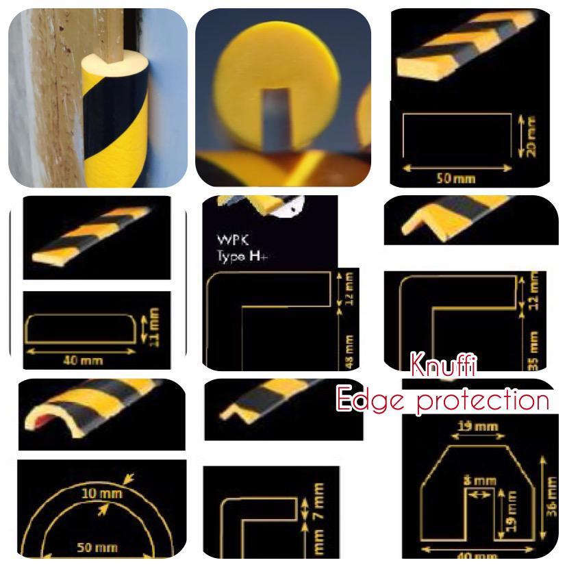 Wall & Round Pillar Guard - Rubber, 200 W X 20t X 1000l Mm Size, 2.5 Kg Weight | Vehicle Protection Against Rubbing, Scratching, And Brushing