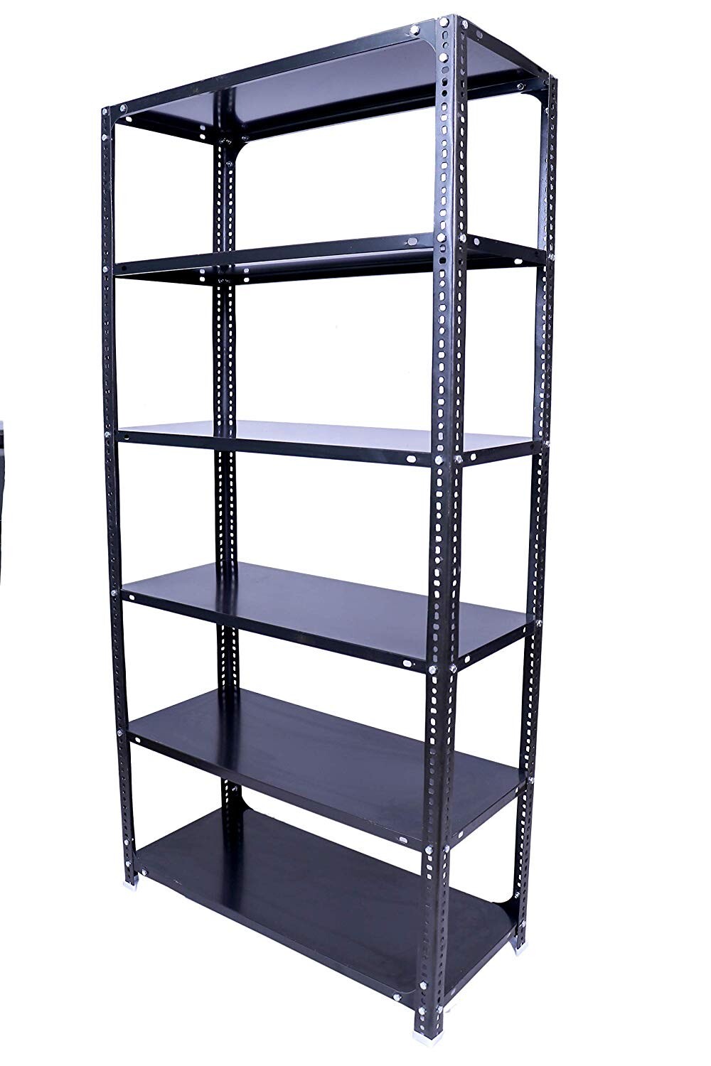 Metal Slotted Angle Racks - Steel, Custom Size As Per Requirement | High Quality, Powder Coated Finish, Versatile For Commercial And Industrial Use